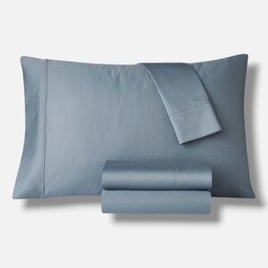 Heritage Home Blue 800-Thread Count Cotton-Blend 4-Pc. Sheet Set, Queen